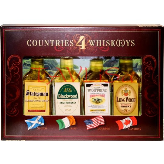 Whisky Sada Countries 4 Whisk(e)ys 40% 40ml x 4ks