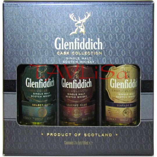 Whisky Glenfiddich Cask Collection Sada 3ks mini